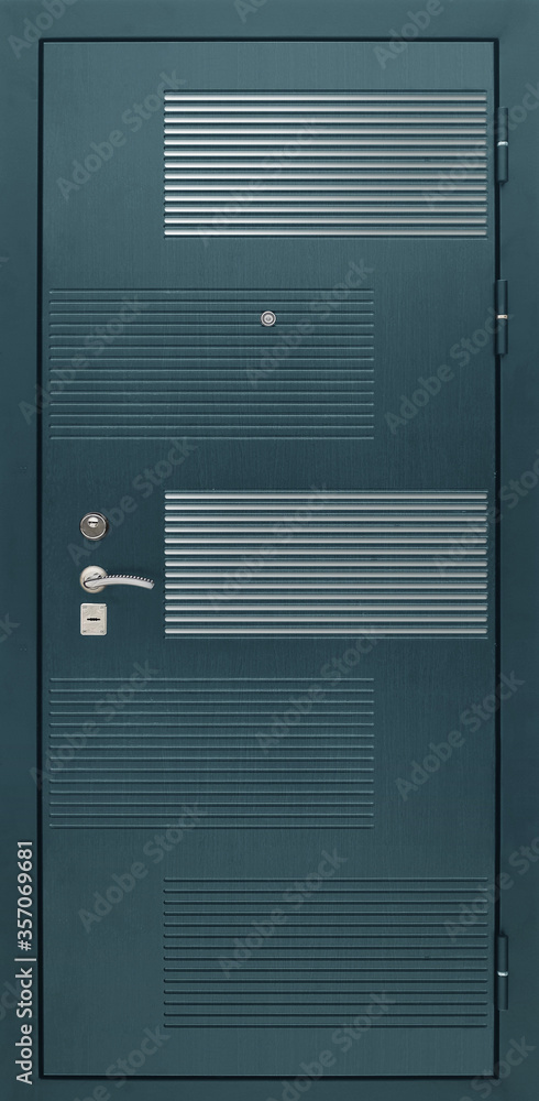 Model of entrance metal doors isolated on white background Model of entrance metal doors isolated on white background