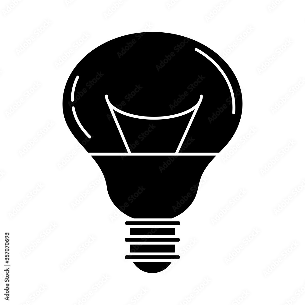 electric light bulb, round lamp, eco idea metaphor, isolated icon silhouette style electric light bulb, round lamp, eco idea metaphor, isolated icon silhouette style