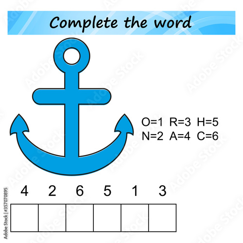 worksheet for preschool kids. Words puzzle educational game for children. Place the letters in right order.
