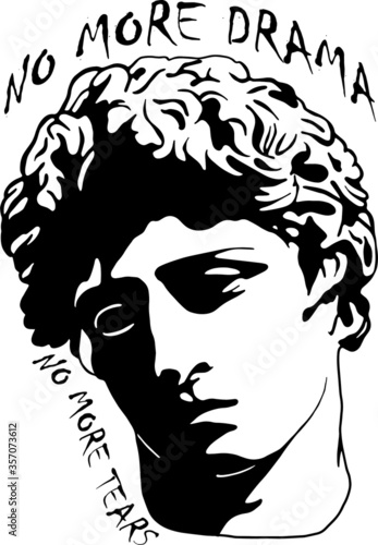 Bust with slogan Vector design for t-shirt graphics, banner, fashion prints, slogan tees, stickers, cards,flyer, posters and other creative uses