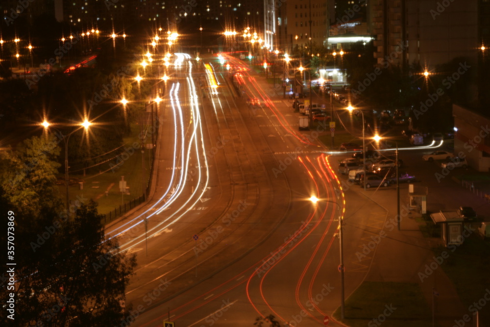 traffic in night