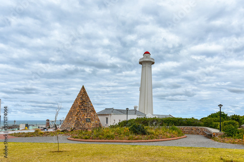 Historical Donkin Reserve Pyramid and Lighthouse built in 1861 in Port Elizabeth, South Africa 