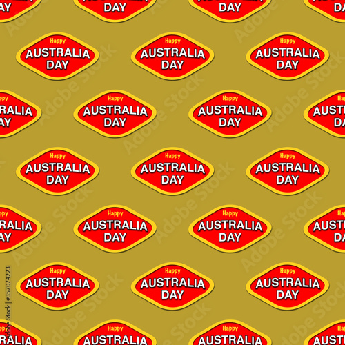 Australia Day in shape of vegemite logo in a seamless repeat background pattern