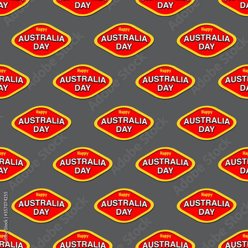 Australia Day in shape of vegemite logo in a seamless repeat background pattern