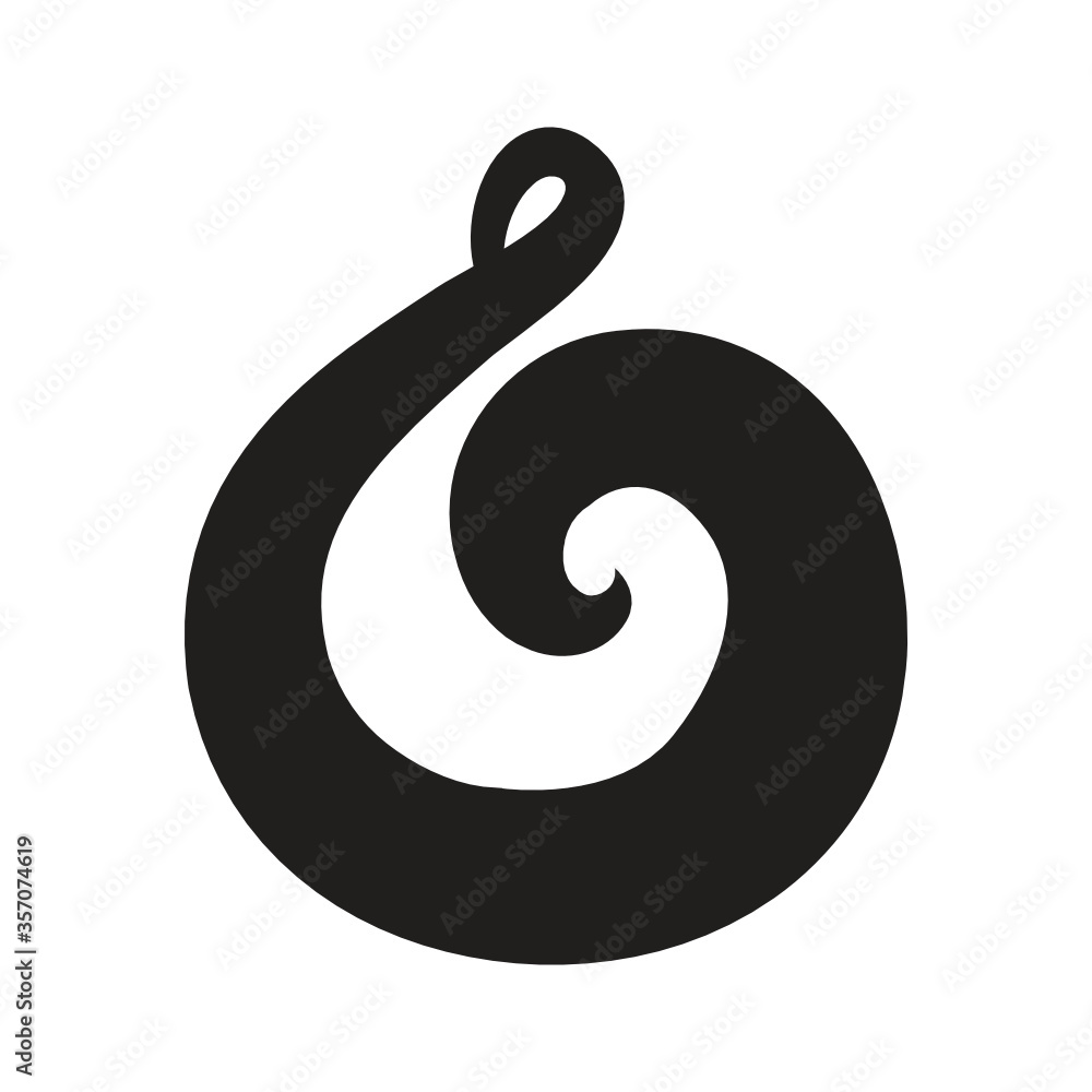 Matau. Maori symbol, fish hook, represent prosperity, abundance, fertility and strength Matau. Maori symbol, fish hook, represent prosperity, abundance, fertility and strength