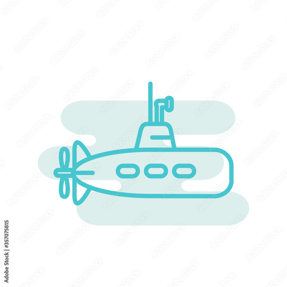 Submarine icon design template illustration Submarine icon design template illustration