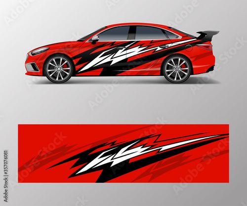 abstract Racing graphic vector for sport car wrap design