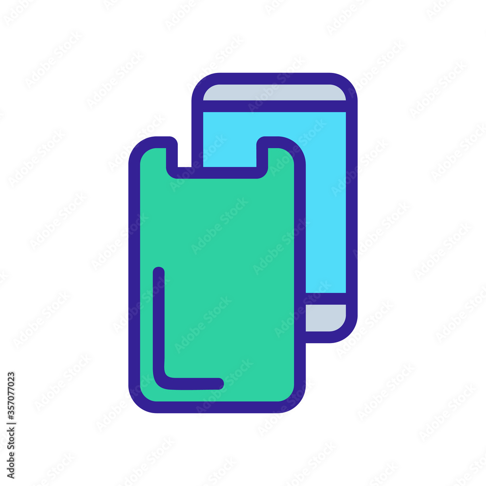 phone screen display protection icon vector. phone screen display protection sign. isolated color symbol illustration phone screen display protection icon vector. phone screen display protection sign. isolated color symbol illustration
