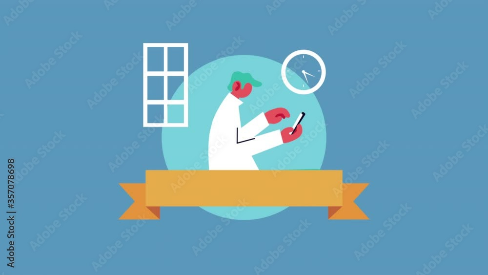 man using smartphone working in home man using smartphone working in home