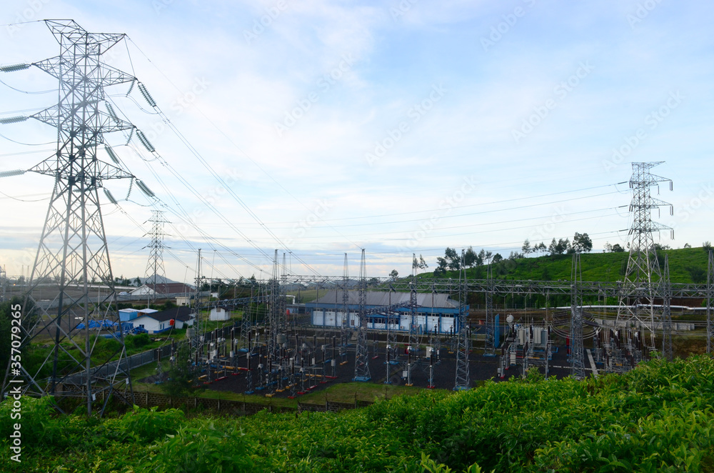 power plant transmition , for electicity, West Java, Indonesia