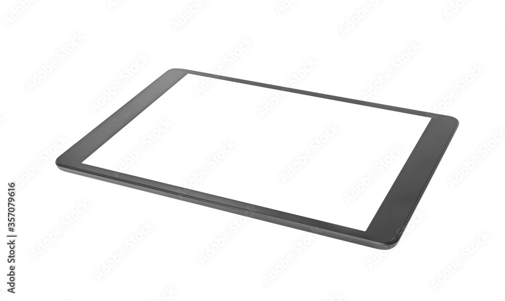 Tablet computer with blank screen isolated on white. Modern gadget Tablet computer with blank screen isolated on white. Modern gadget