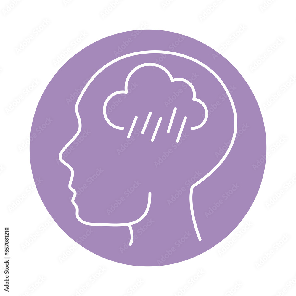 alzheimer disease, male profile silhouette intellectual, decrease in mental human ability color block style icon alzheimer disease, male profile silhouette intellectual, decrease in mental human ability color block style icon