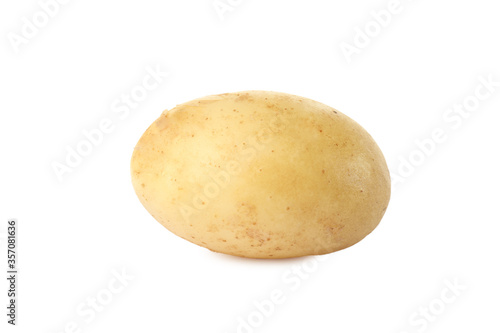 Fresh raw organic potato isolated on white