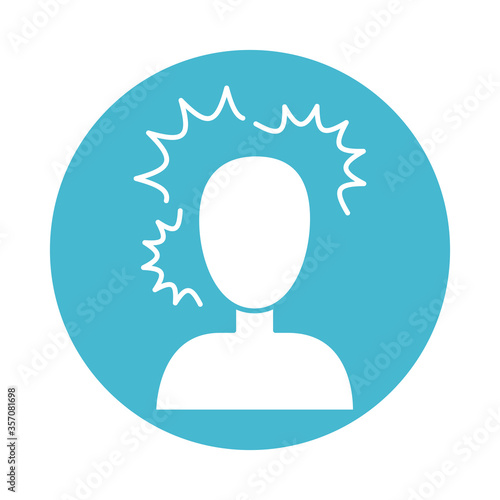 alzheimer disease, character apathy, decrease in mental human ability color block style icon