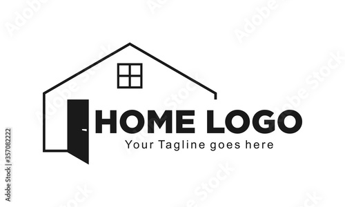 Home simple luxury vector logo