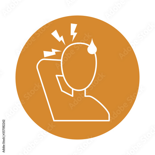 alzheimer disease, character problem remember, decrease in mental human ability color block style icon