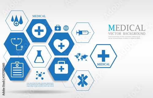 hexagon vector medical infographic design