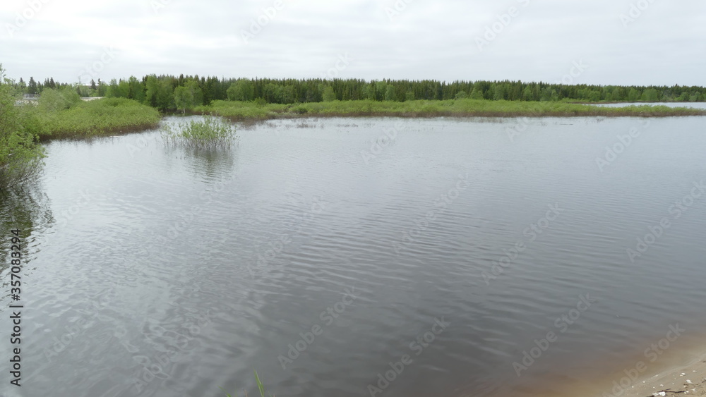 river during the spring flood river during the spring flood