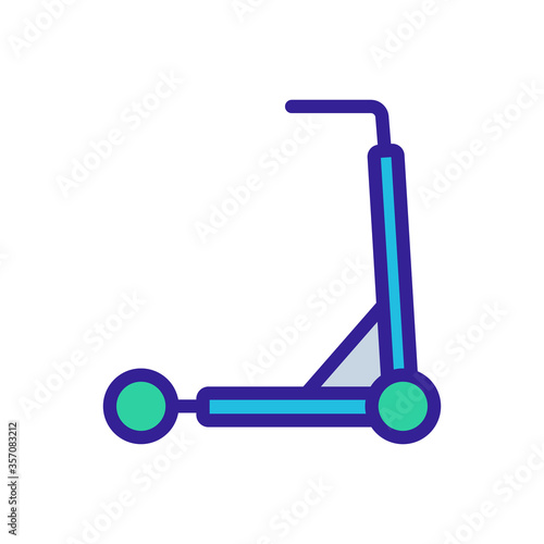 kick scooter icon vector. kick scooter sign. isolated color symbol illustration