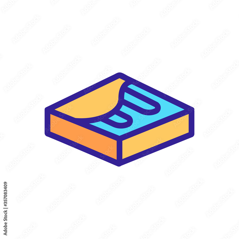 heating panel with pipeline icon vector. heating panel with pipeline sign. isolated color symbol illustration heating panel with pipeline icon vector. heating panel with pipeline sign. isolated color symbol illustration