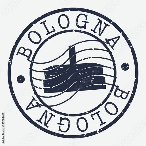 Bologna Italy Stamp Postal. Silhouette Seal. Passport Round Design. Vector Icon. Design Retro Travel. National Symbol.
