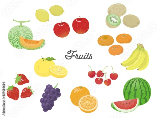 リアルな果物のイラスト