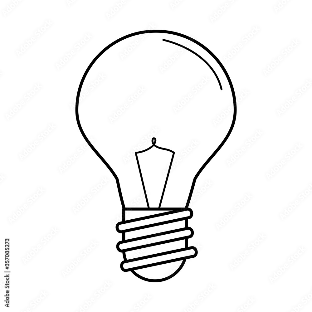 electric light bulb, round lamp, eco idea metaphor, isolated icon line style electric light bulb, round lamp, eco idea metaphor, isolated icon line style