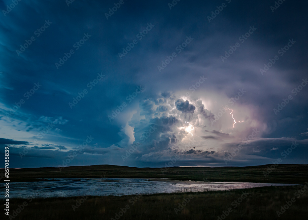 Lightning storm over the Nebraska Sandhills Lightning storm over the Nebraska Sandhills