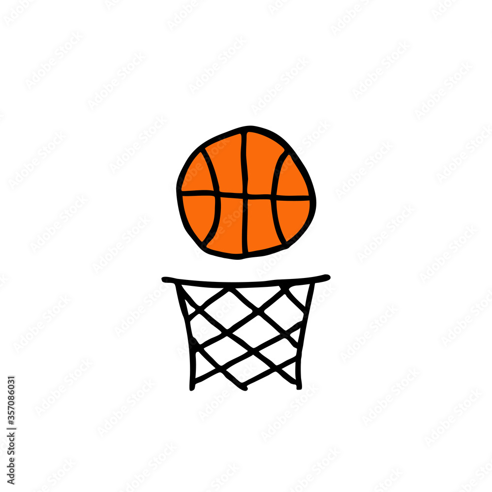 basketball doodle icon, vector illustration basketball doodle icon, vector illustration