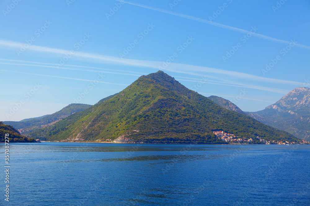 green island with tide and mountain 