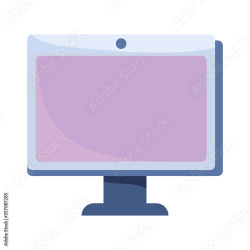 computer screen device technology isolated icon design white background