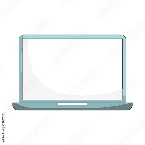 laptop computer device technology digital isolated icon design