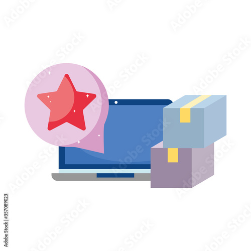 online payment, computer ordering boxes, ecommerce market shopping, mobile app