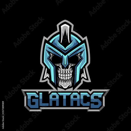 Gladiator Skull Head Logo Esport