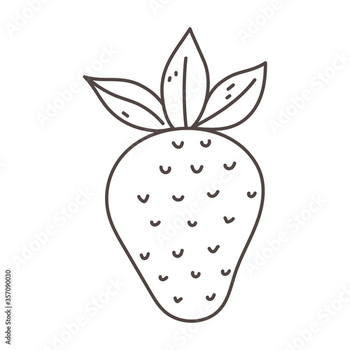 strawberry fruit organic fresh nutrition healthy food isolated icon design line design icon