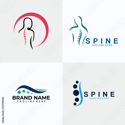 set of spine logo icon vector for your company