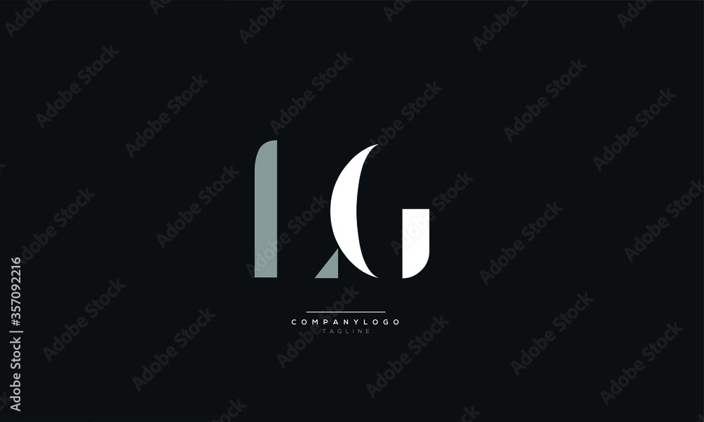 LG Letter Logo Alphabet Design Icon Vector Symbol