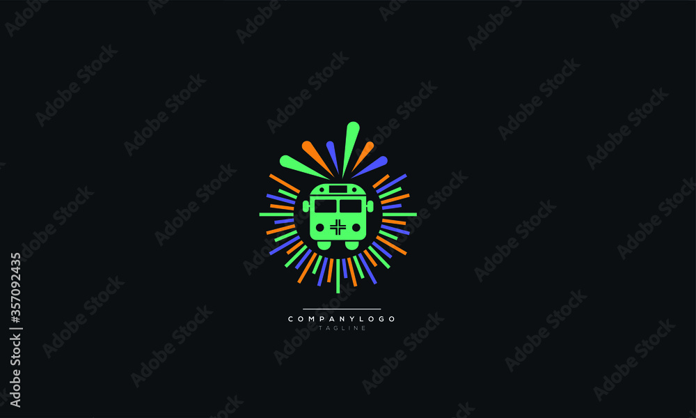 An abstract mini bus logo design template An abstract mini bus logo design template