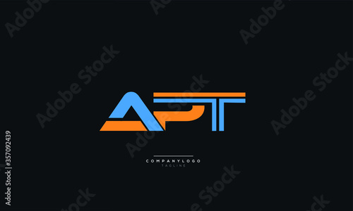 Φωτογραφία APT Letter Logo Alphabet Design Icon Vector Symbol
