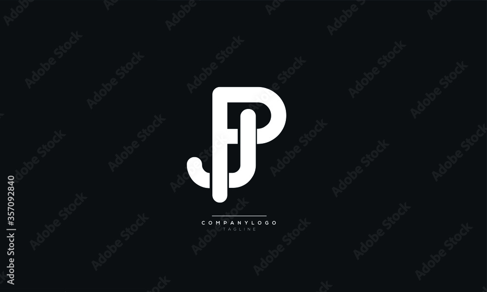 JP PJ J P Letter Logo Alphabet Design Icon Vector Symbol JP PJ J P Letter Logo Alphabet Design Icon Vector Symbol