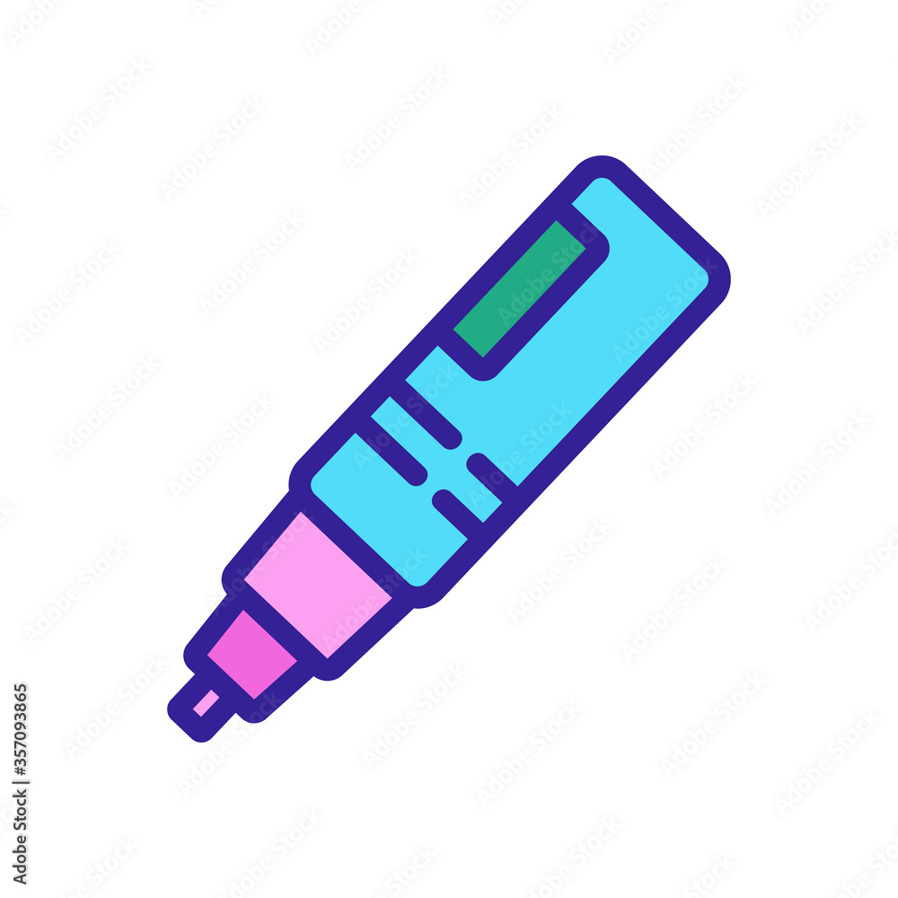 3d pen engineering device icon vector. 3d pen engineering device sign. isolated color symbol illustration 3d pen engineering device icon vector. 3d pen engineering device sign. isolated color symbol illustration