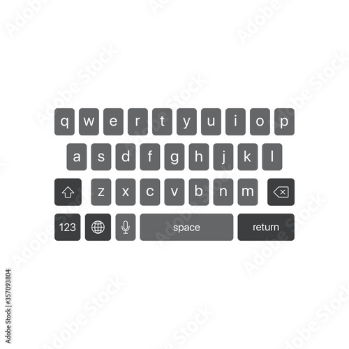 Smartphone keyboard. Keypad symbol modern simple vector icon