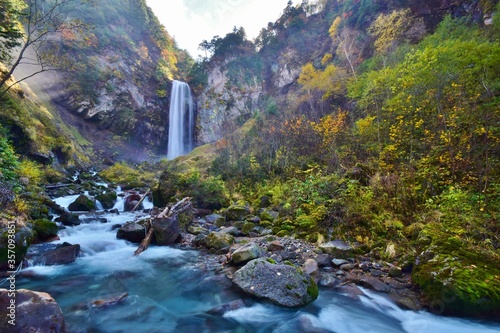 奥飛騨 平湯大滝　秋景色　