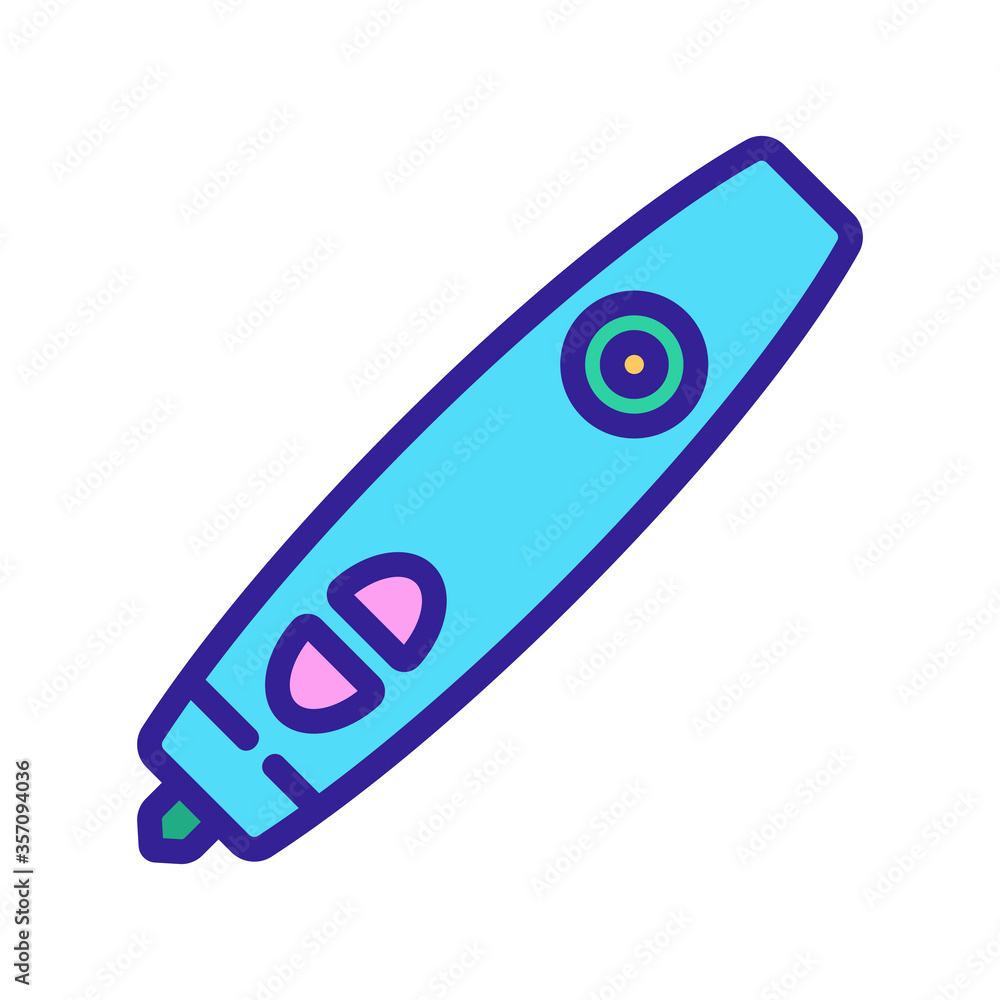 3d pen electronic equipment icon vector. 3d pen electronic equipment sign. isolated color symbol illustration 3d pen electronic equipment icon vector. 3d pen electronic equipment sign. isolated color symbol illustration
