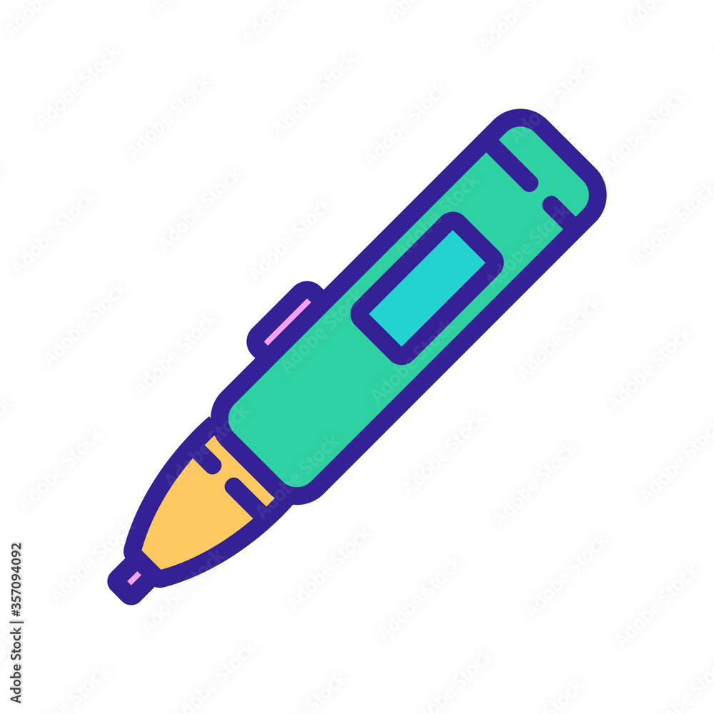 3d pen equipment icon vector. 3d pen equipment sign. isolated color symbol illustration 3d pen equipment icon vector. 3d pen equipment sign. isolated color symbol illustration