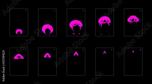 Poison explosion effect. Explosion Animation effect. Animation Sprite sheet for games, cartoon or animation. vector style animation effect 1138.