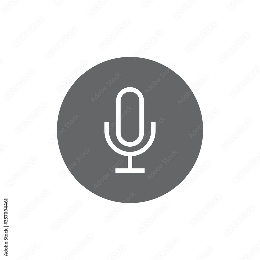 Microphone icon. Vector Illustration Microphone icon. Vector Illustration