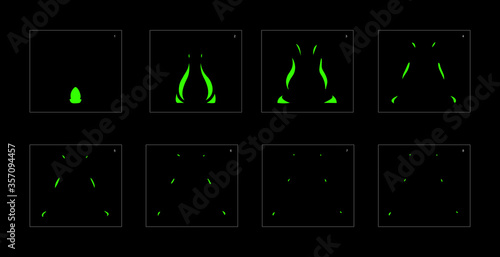 liquid explosion effect. Explosion Animation effect. Animation Sprite sheet for games, cartoon or animation. vector style animation effect 1161.