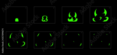 liquid explosion effect. Explosion Animation effect. Animation Sprite sheet for games, cartoon or animation. vector style animation effect 1179.