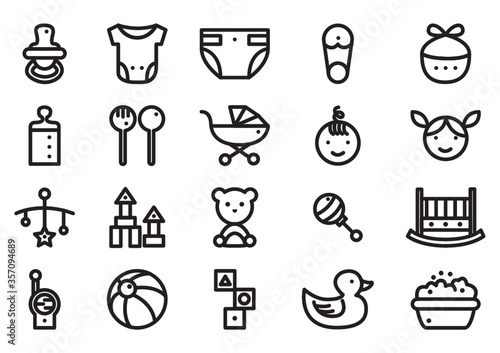 baby icon set